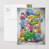 Monstrously Messy Briefkaart (Voorkant / Achterkant)