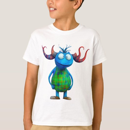Monstruo azul t-shirt (Voorkant)