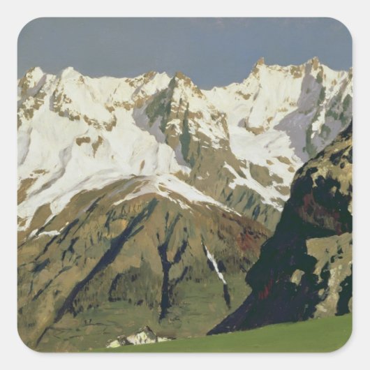 Mont Blanc, 1897 Vierkante Sticker (Voorkant)