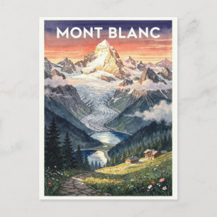 Mont Blanc Alpen Vintage Briefkaart