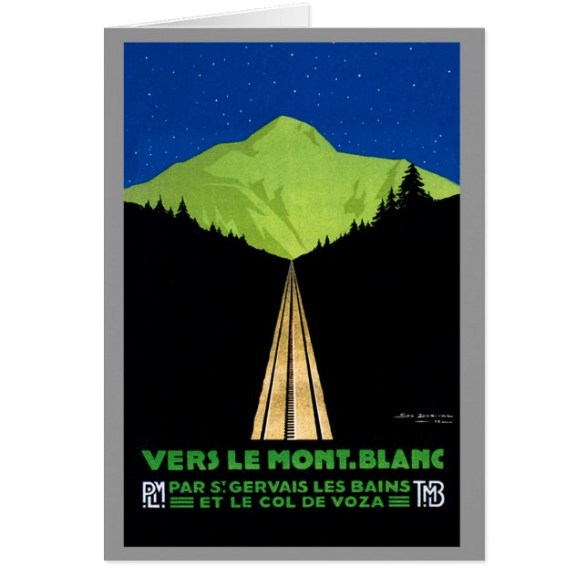 Mont Blanc Alps Vintage Travel Poster (Voorkant)