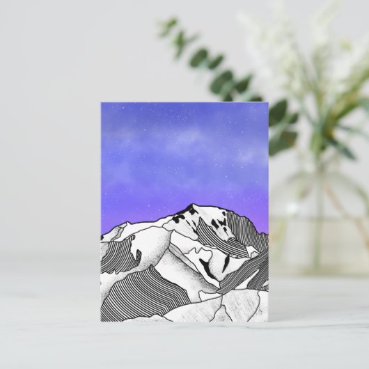 Mont Blanc avondlandschap Briefkaart (Staand voorkant)