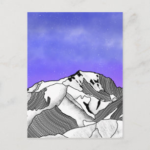 Mont Blanc avondlandschap Briefkaart