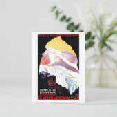 Mont Blanc, berg-Frankrijk,  treinverkeer Briefkaart (Staand voorkant)