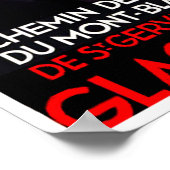 Mont Blanc, berg-Frankrijk,  treinverkeer Poster (Hoek)