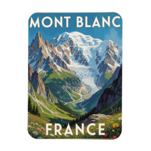Mont Blanc Besneeuwde Toppen Frankrijk Bergzicht Magneet