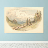 Mont Blanc Canvas Afdruk (Insitu (Houten vloer))