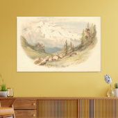 Mont Blanc Canvas Afdruk (Insitu (Woonkamer))