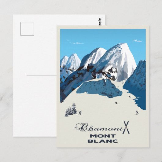 Mont Blanc, Chamonix Briefkaart (Voorkant / Achterkant)