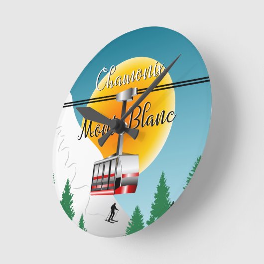 Mont Blanc Chamonix-kabelauto Ronde Klok (Hoek)