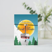 Mont Blanc Chamonix poster voor oldtimers Briefkaart (Staand voorkant)