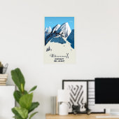 Mont Blanc, Chamonix, Ski Poster (Thuiskantoor)