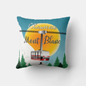 Mont Blanc Chamonix vintage-poster Kussen (Achterkant)