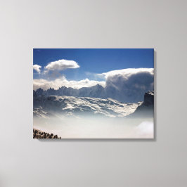 Mont Blanc France Holiday Card Canvas Afdruk