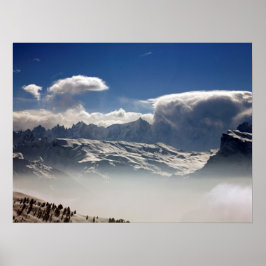 Mont Blanc France Holiday Card Poster