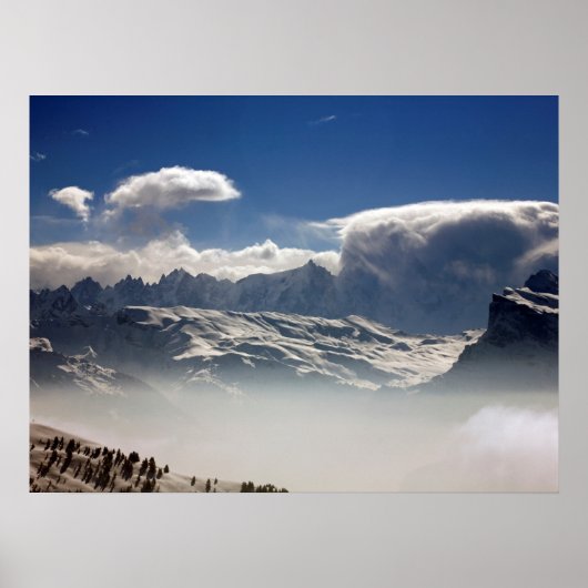 Mont Blanc France Holiday Card Poster (Voorkant)