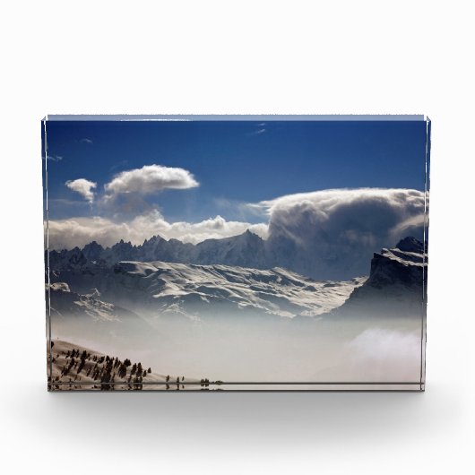 Mont Blanc France Holiday Card Poster Fotoblokken (Voorkant)