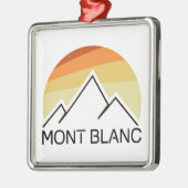 Mont Blanc France Retro Metalen Ornament (Links)
