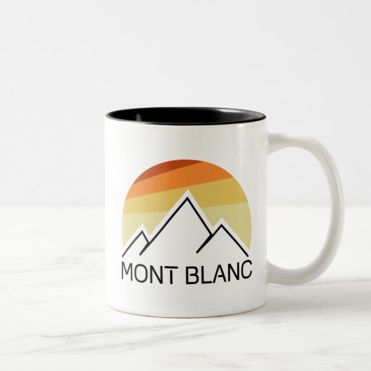 Mont Blanc France Retro Tweekleurige Koffiemok (Rechts)