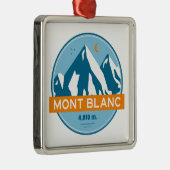 Mont Blanc France Stars Moon Metalen Ornament (Rechts)