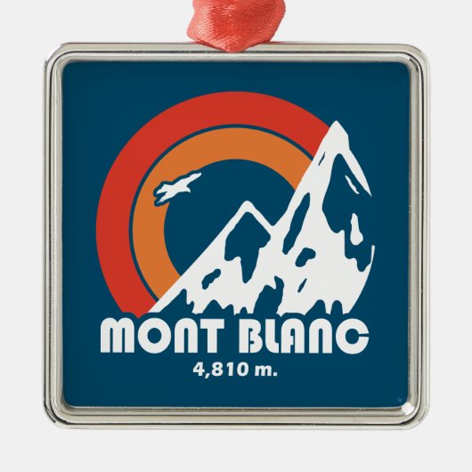 Mont Blanc France Sun Eagle Metalen Ornament (Voorkant)