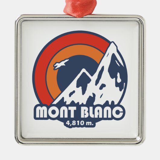 Mont Blanc France Sun Eagle Metalen Ornament (Voorkant)