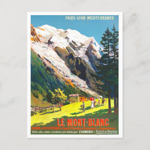 Mont Blanc France vintage Briefkaart