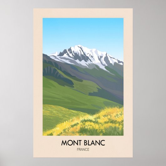 Mont Blanc Frankrijk Reisposter Poster (Voorkant)