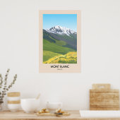 Mont Blanc Frankrijk Reisposter Poster (Keuken)