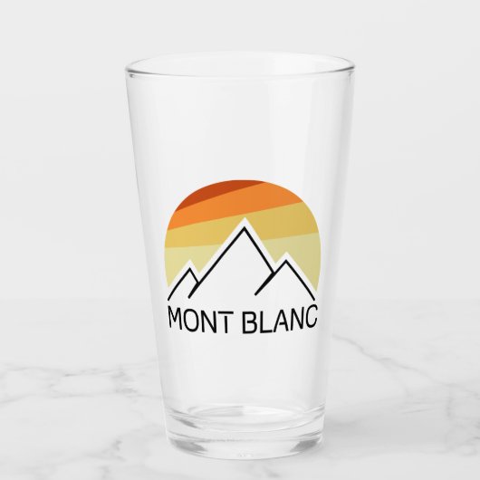 Mont Blanc Frankrijk Retro Glas (Voorkant)
