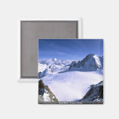 Mont Blanc, Frankrijk Winter Magneet (Voorkant / Achterkant)