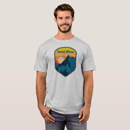Mont Blanc Frankrijk zonsopgang T-shirt (Voorkant volledig)