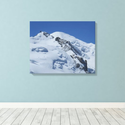 Mont Blanc, Franse Alpen Canvas Afdruk (Insitu (Houten vloer))