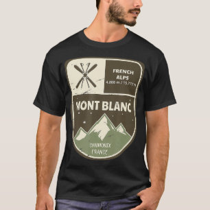 Mont Blanc Franse Alpen Chamonix Frankrijk Vintage T-shirt