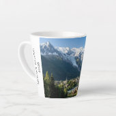 Mont Blanc French Alps Chamonix Custom Latte Mok (Linkerhoek)