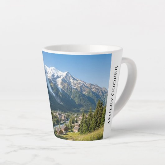 Mont Blanc French Alps Chamonix Custom Latte Mok (Rechterhoek)