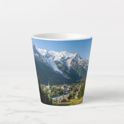 Mont Blanc French Alps Chamonix Custom Latte Mok (Voorkant)