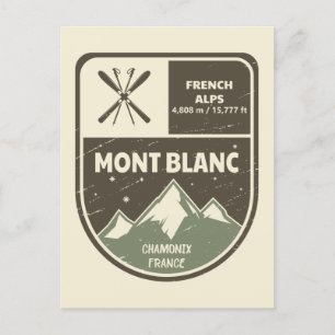 Mont Blanc French Alps Chamonix Frankrijk Briefkaart