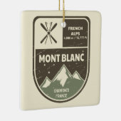 Mont Blanc French Alps Chamonix Frankrijk Keramisch Ornament (Rechts)
