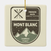 Mont Blanc French Alps Chamonix Frankrijk Keramisch Ornament (Achterkant)