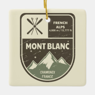 Mont Blanc French Alps Chamonix Frankrijk Keramisch Ornament