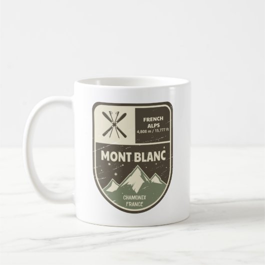 Mont Blanc French Alps Chamonix Frankrijk Koffiemok (Links)