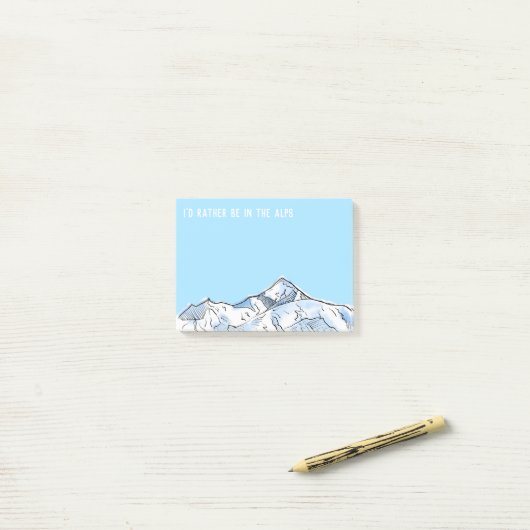 Mont Blanc French Alps Hiker Mountain Post-it® Notes (Op bureau)