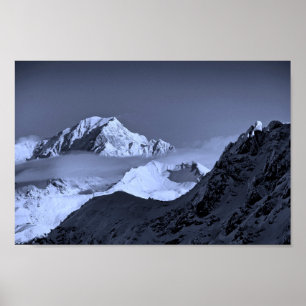 Mont Blanc Les Arcs Franse Alpen Frankrijk Poster
