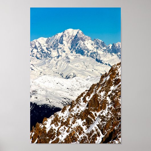 Mont Blanc Meribel French Alps Frankrijk Poster (Voorkant)