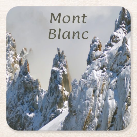 Mont Blanc Monte Bianco White Mountain Alps Europe Kartonnen Onderzetters (Voorkant)