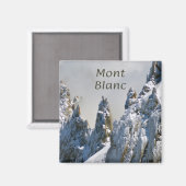 Mont Blanc Monte Bianco White Mountain Alps Europe Magneet (Voorkant / Achterkant)