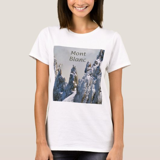 Mont Blanc Monte Bianco White Mountain Alps Europe T-shirt (Voorkant)