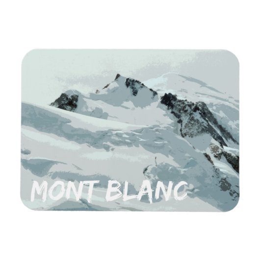 Mont Blanc Mountain Peak, Frankrijk Magneet (Horizontaal)