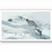 Mont Blanc Mountain Peak, Frankrijk Sticker (Voorkant)